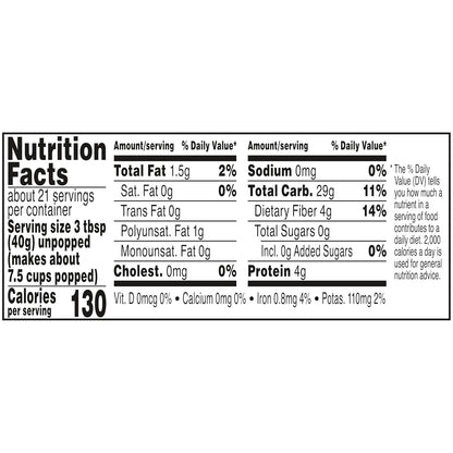 Orville Redenbacher's Gourmet Popcorn Kernels – After-Work Crunch for Home Office Focus Breaks, 30 oz Whole Grain