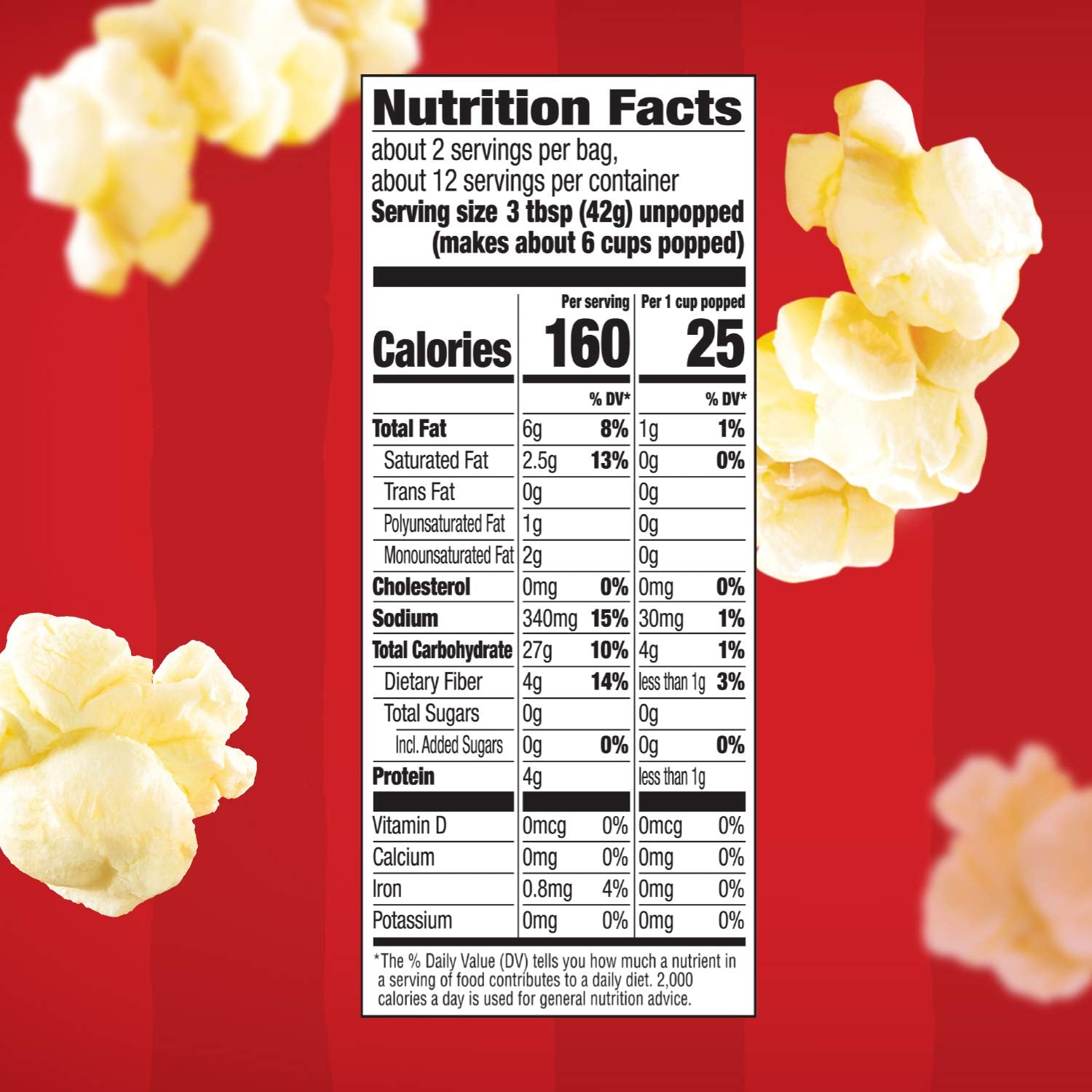 Orville Redenbacher's Light Butter Popcorn 6 Individual Bags – Housewarming Gift Snack Basket Addition for New Homeowners