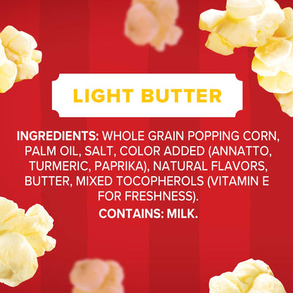 Orville Redenbacher's Light Butter Popcorn 6 Individual Bags – Housewarming Gift Snack Basket Addition for New Homeowners