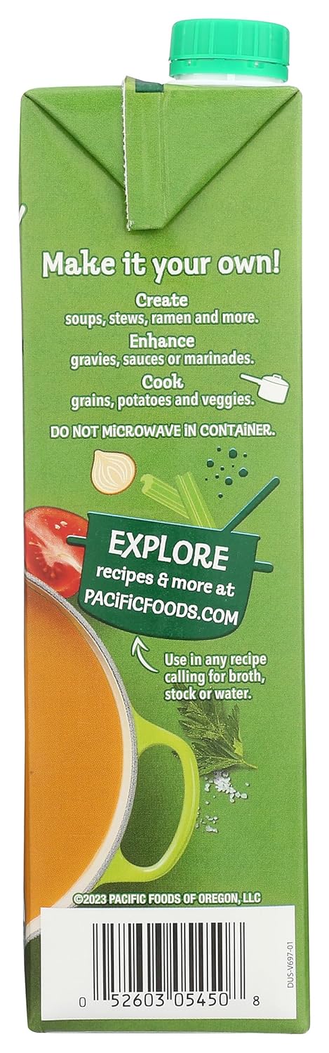 Pacific Foods Organic Low Sodium Vegetable Broth – Holiday Pantry Gift for Health-Conscious Foodies