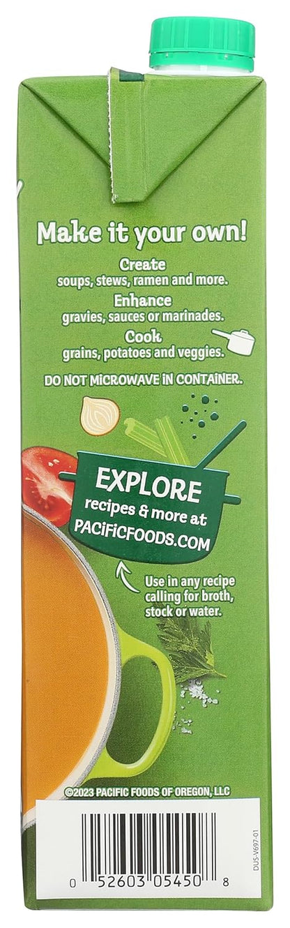 Pacific Foods Organic Low Sodium Vegetable Broth – Holiday Pantry Gift for Health-Conscious Foodies