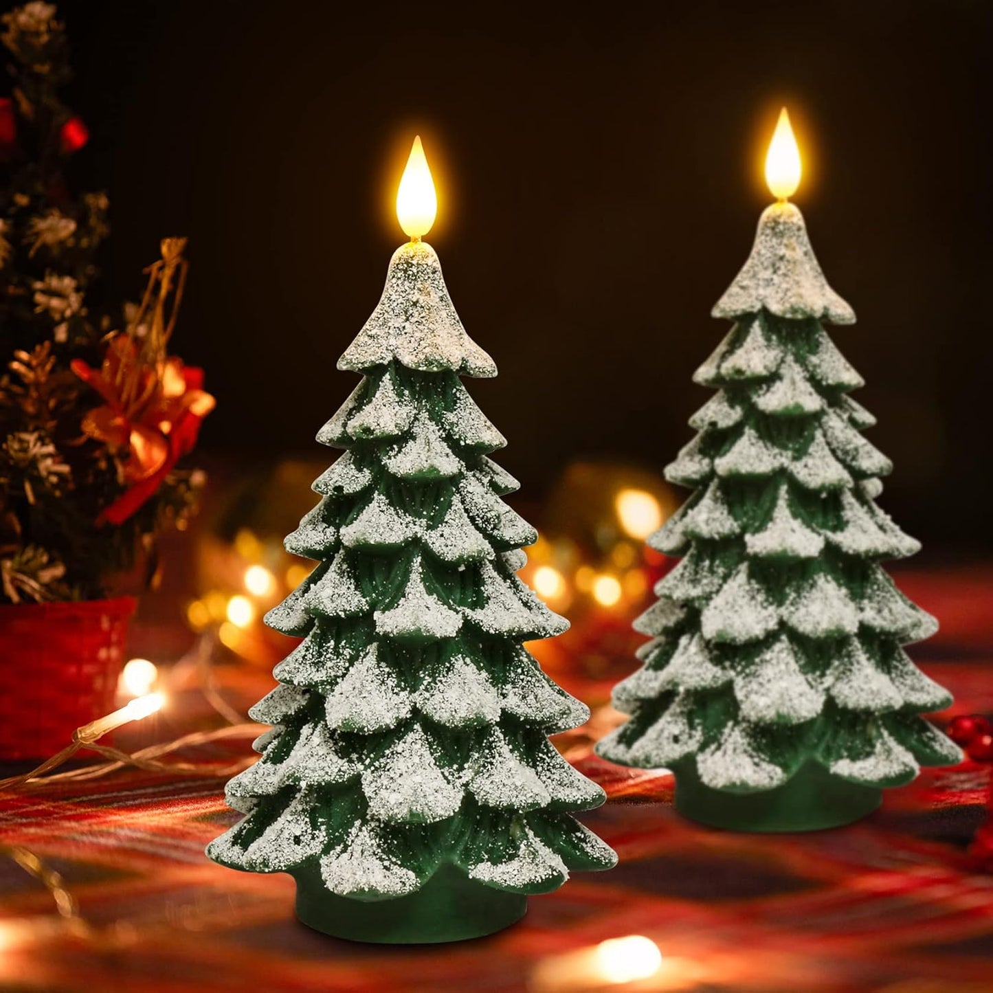 PChero Holiday Candle with Remote – Housewarming & Birthday Present for Her, Christmas Eve Party Favor for Family