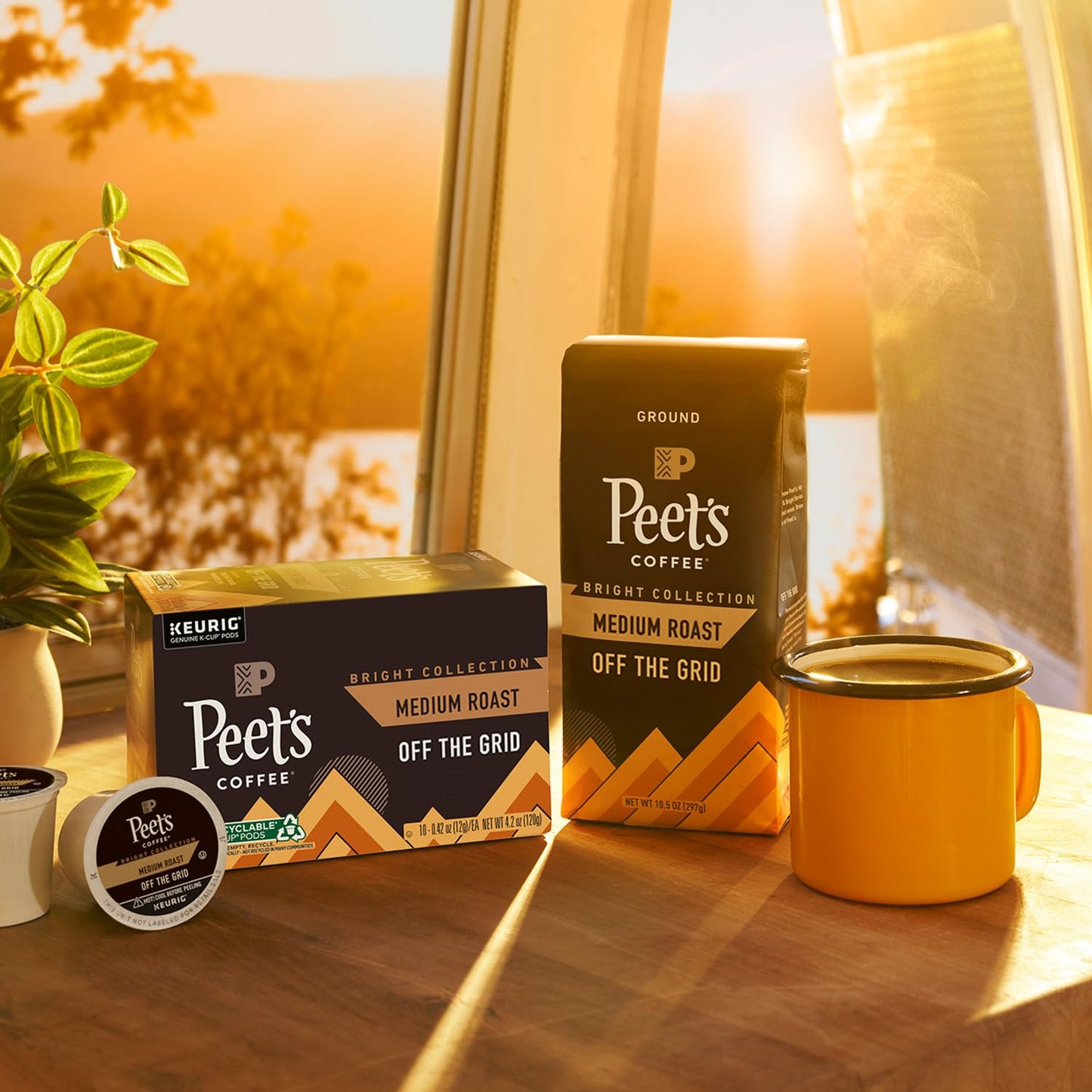 Peet's Coffee Off the Grid Medium Roast – Elegant Holiday Gift Bag for the Home Barista