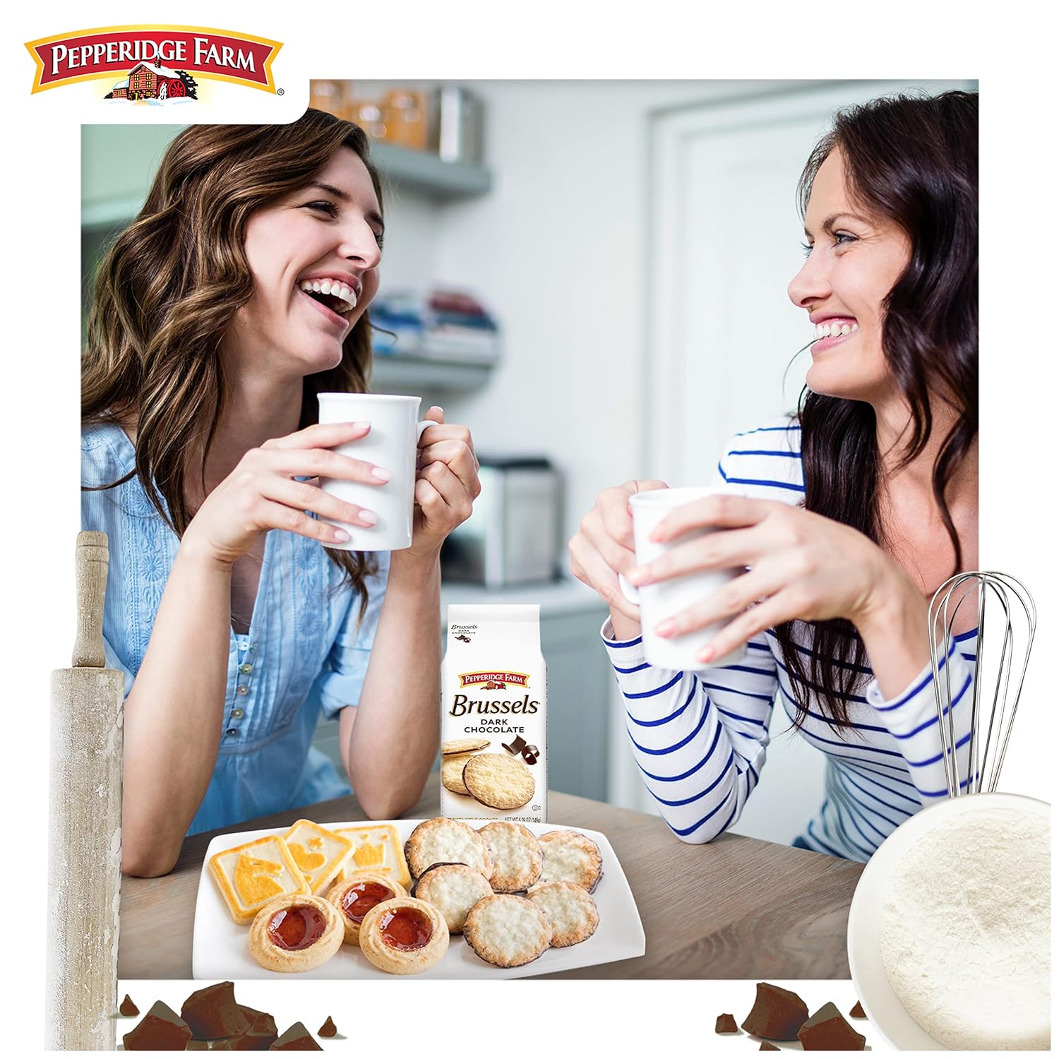 Pepperidge Farm Brussels Dark Chocolate Cookies – Antioxidant-Rich Dark Chocolate Cookie for the Wellness Journal Moment, Quiet Reflective Pause