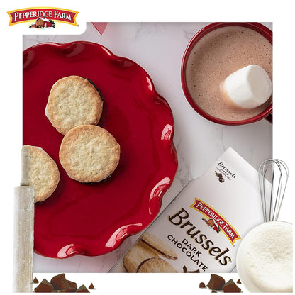 Pepperidge Farm Brussels Dark Chocolate Cookies – Antioxidant-Rich Dark Chocolate Cookie for the Wellness Journal Moment, Quiet Reflective Pause