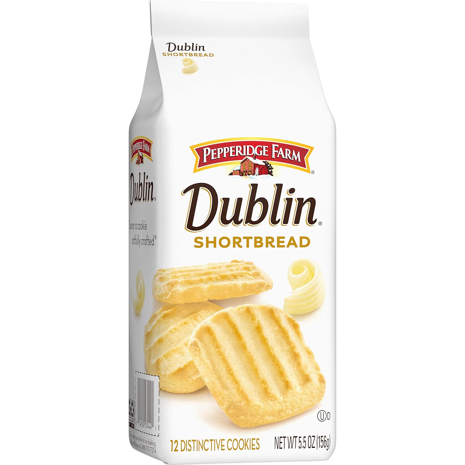 Pepperidge Farm Dublin Shortbread Cookies – Desk Drawer Treat for Long Workdays, Individually Wrapped Shortbread Cookies