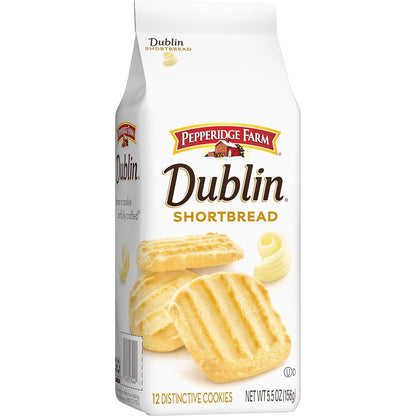 Pepperidge Farm Dublin Shortbread Cookies – Desk Drawer Treat for Long Workdays, Individually Wrapped Shortbread Cookies