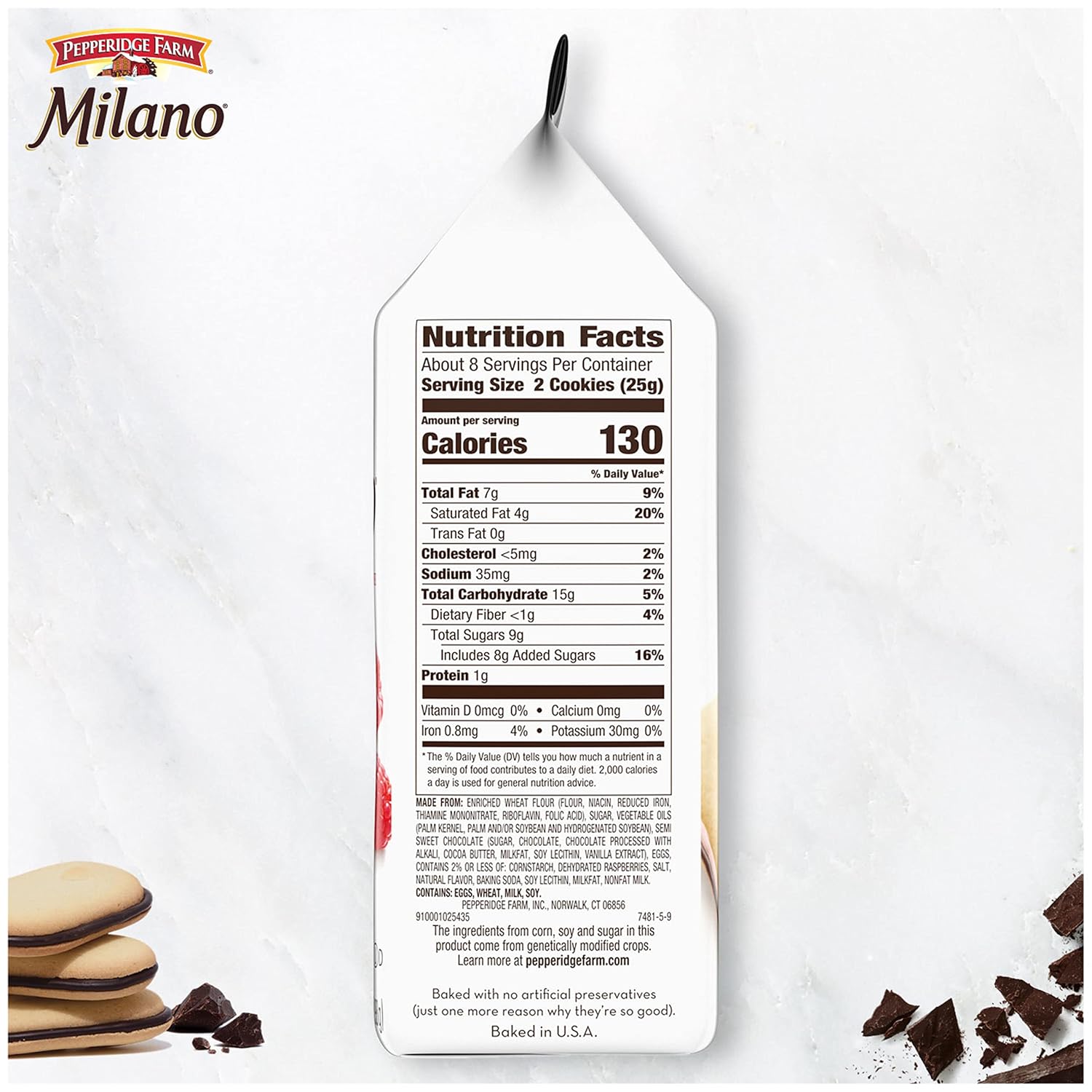 Pepperidge Farm Milano Cookies – Safe Lunchbox Treat for School and On-the-Go Snacking, Single Serve 6 oz Bag