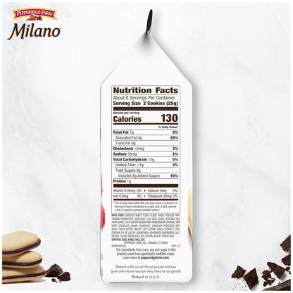 Pepperidge Farm Milano Cookies – Safe Lunchbox Treat for School and On-the-Go Snacking, Single Serve 6 oz Bag