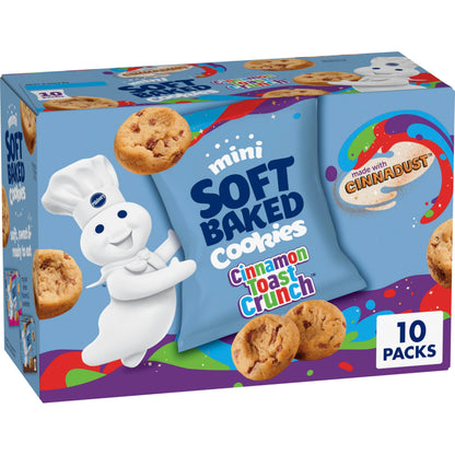 Pillsbury Mini Soft Baked Cookies – Crowd-Pleasing Snack for Kids' Birthday Parties, Gift Bags & Holiday Cookie Exchange, 10-Ct Box