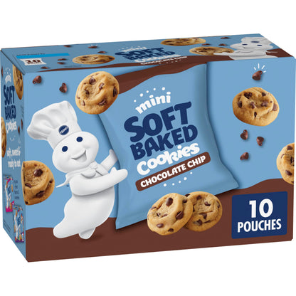 Pillsbury Mini Soft Baked Cookies – Shared Team Snack for Office Break Room, Classroom Celebrations & Sports Team Snack Table, 20-Count