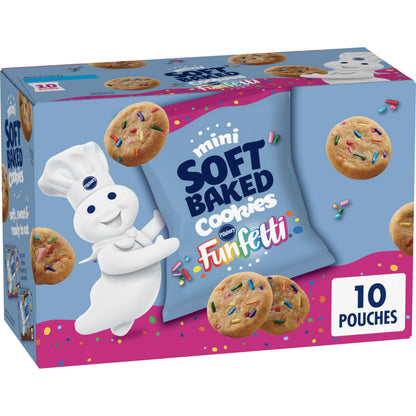 Pillsbury Mini Soft Baked Cookies – Shared Team Snack for Office Break Room, Classroom Celebrations & Sports Team Snack Table, 20-Count