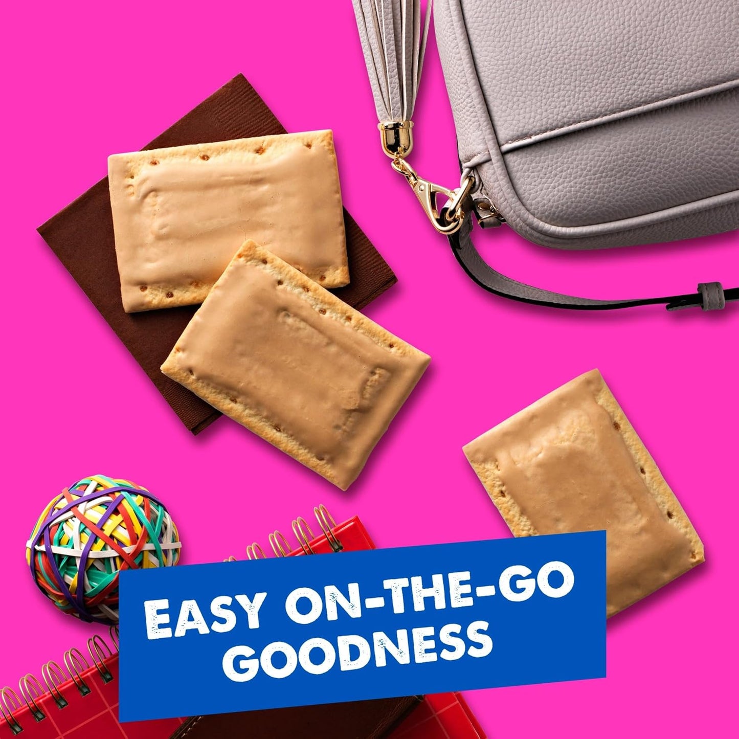 Pop-Tarts Toaster Pastries Frosted Cinnamon – Mindful Grab-and-Go Breakfast with Added B Vitamins, 32 Pack