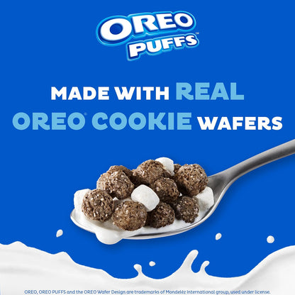 Post Oreo Puff Cereal – Easy Pour-Over Breakfast Cereal for Busy Professionals and College Late Shifts, 10 oz