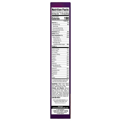 Post Raisin Bran Cereal – Kosher Family Breakfast Cereal Packed in a Pantry-Ready Box, 16.6 oz
