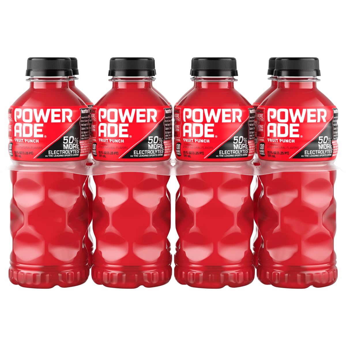Powerade Fruit Punch – Zero-Sugar Hydration Option for Calorie-Conscious Workdays, 20oz 8 Pack
