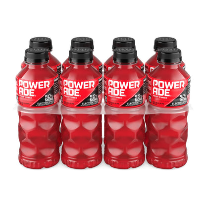 Powerade Fruit Punch – Zero-Sugar Hydration Option for Calorie-Conscious Workdays, 20oz 8 Pack