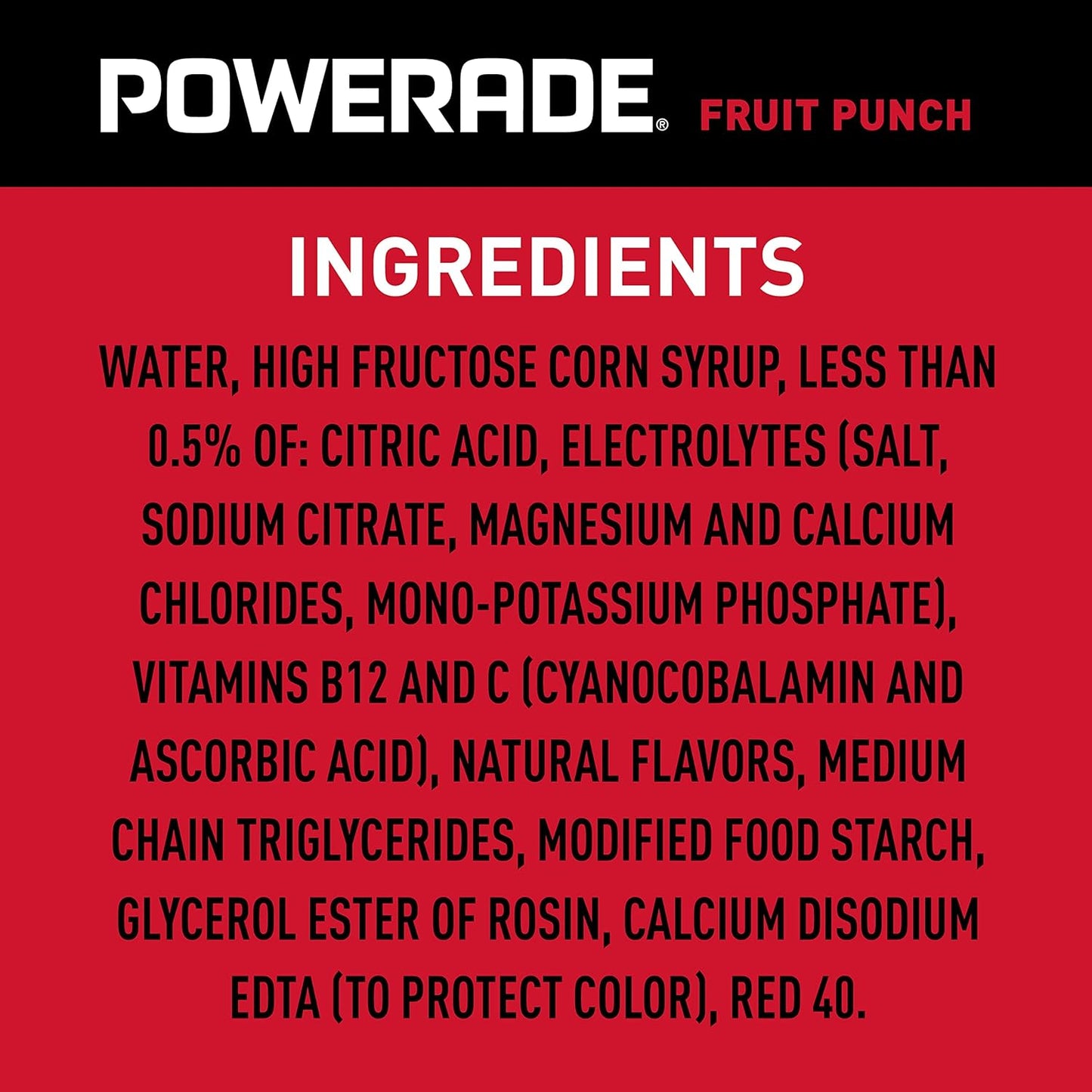 Powerade Fruit Punch – Zero-Sugar Hydration Option for Calorie-Conscious Workdays, 20oz 8 Pack