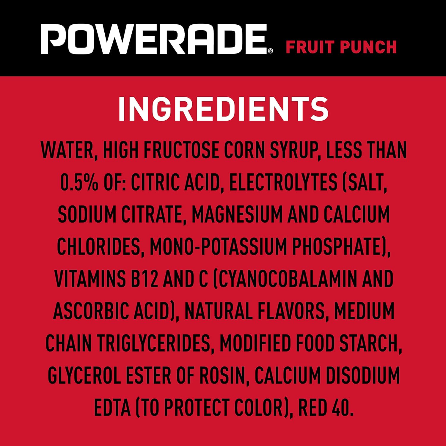 Powerade Fruit Punch – Zero-Sugar Hydration Option for Calorie-Conscious Workdays, 20oz 8 Pack