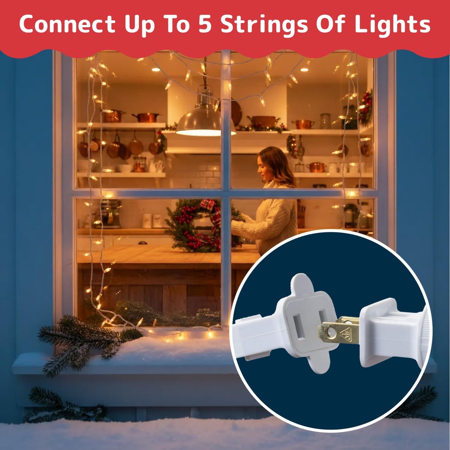 PREXTEX White Wire String Lights as a Ready-to-Give Holiday Gift for Mom, Newlyweds, and First-Time Homeowners, 50 Count