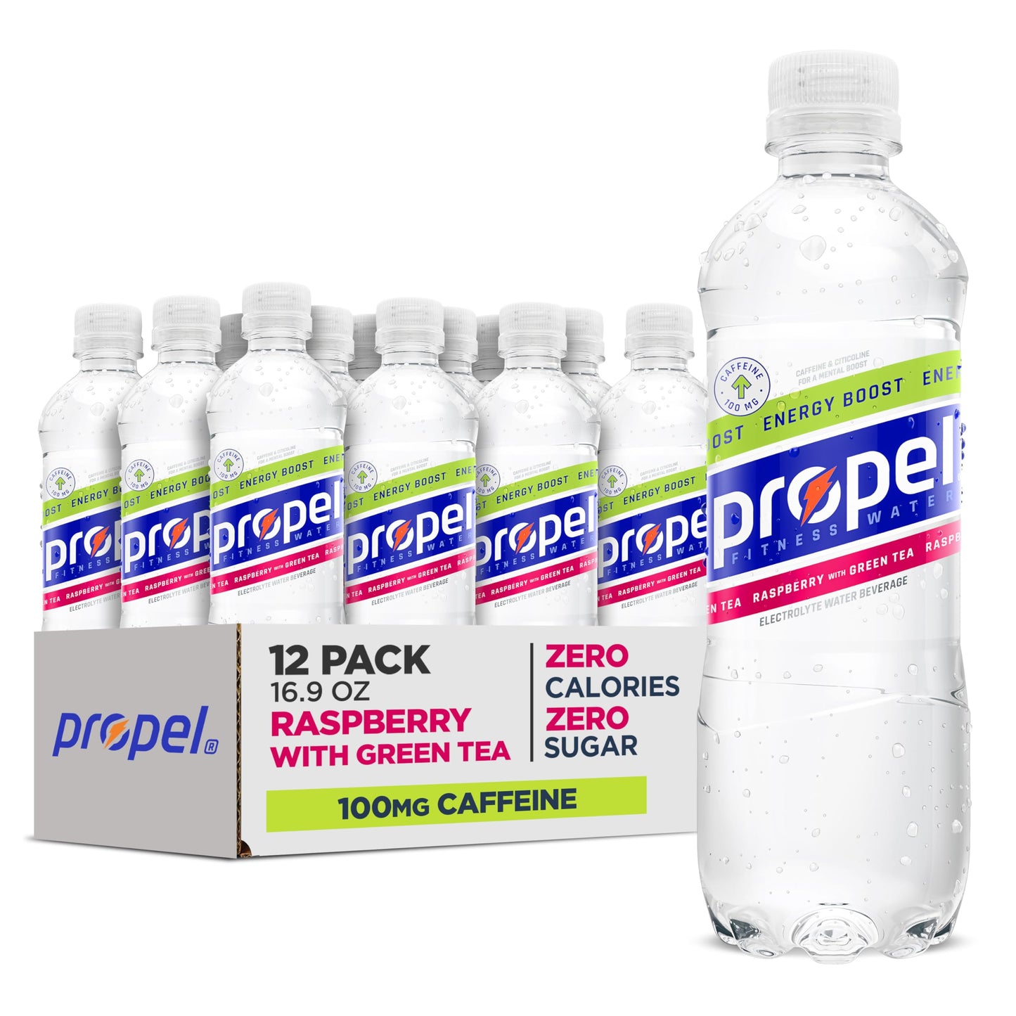 Propel Energy Boost Flavored Water – Birthday Gift for the Busy Professional Who Avoids Sugary Energy Drinks, 12 Pack Variety