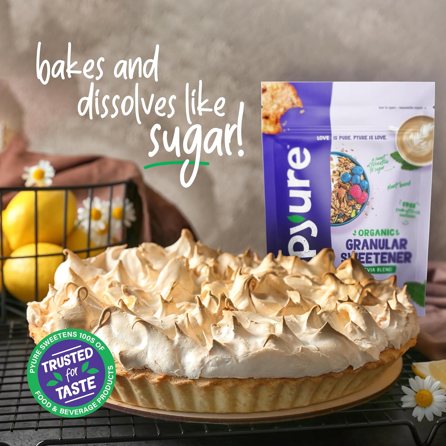 Pyure Organic Stevia Blend – Clean-Ingredient Sweetener Safe for Keto and Heart-Healthy Diets
