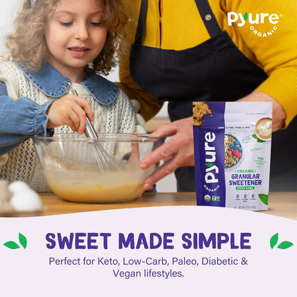 Pyure Organic Stevia Blend – Clean-Ingredient Sweetener Safe for Keto and Heart-Healthy Diets