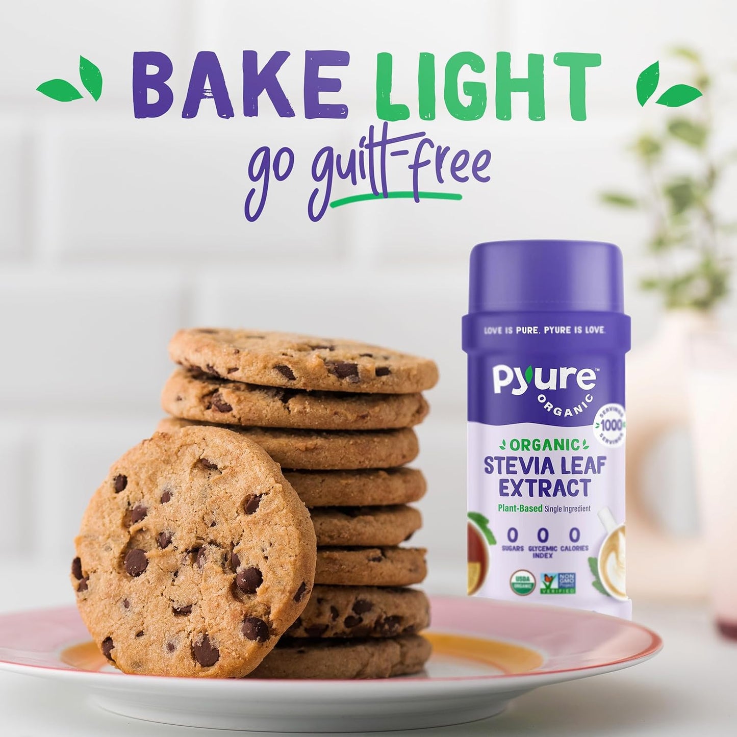 Pyure Organic Stevia Extract Powder – Parent-Approved Baking Sweetener for Kid Treats, USDA Organic
