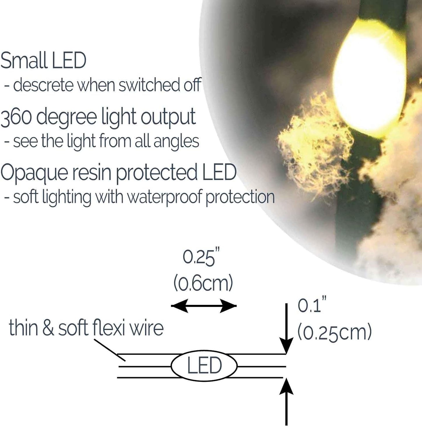 QBIS Battery Operated Outdoor Lights – 100 LED String for Rooftop Gutters, Pergola Beams, and Garden Pathways
