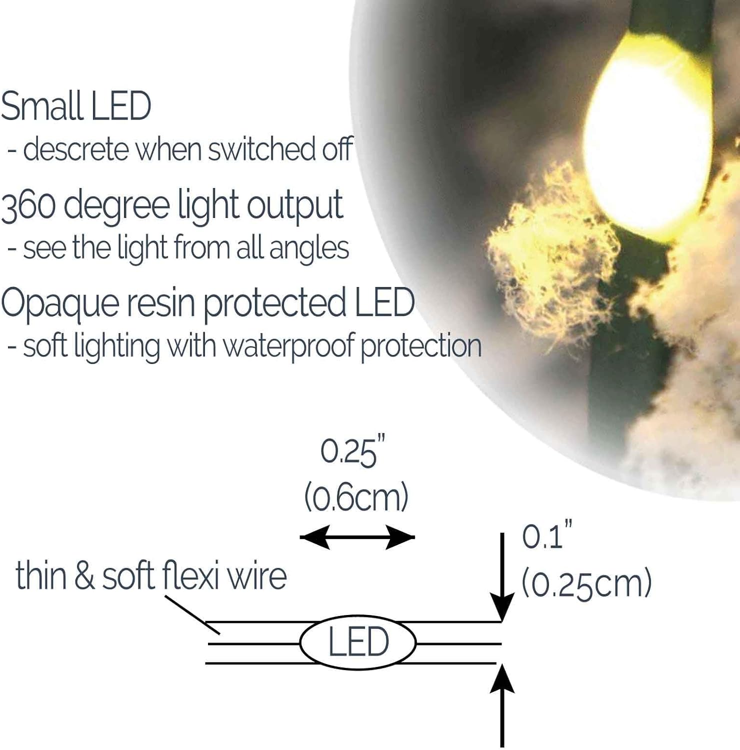 QBIS Battery Operated Outdoor Lights – 100 LED String for Rooftop Gutters, Pergola Beams, and Garden Pathways