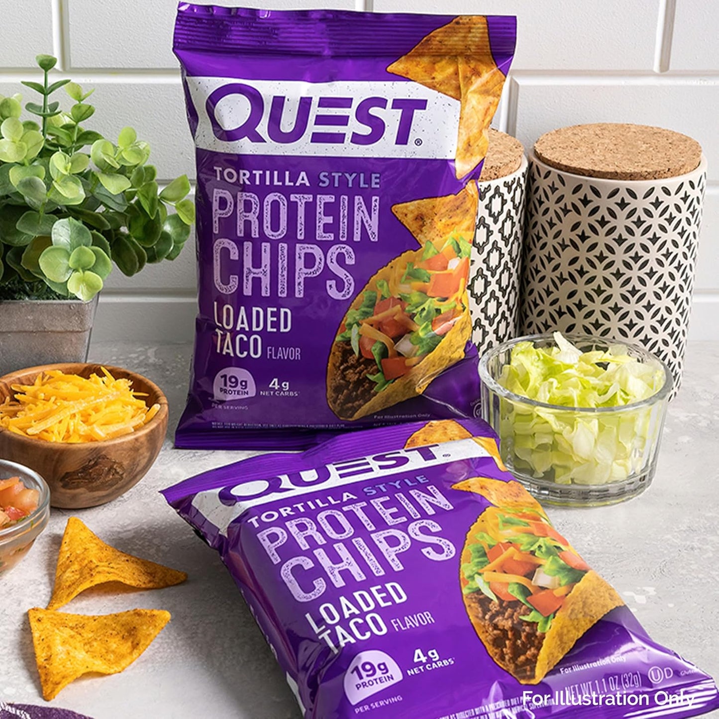 Quest Nutrition Chili Lime Protein Tortilla Chips – Desk Friendly High Protein Snack for Focused Workdays