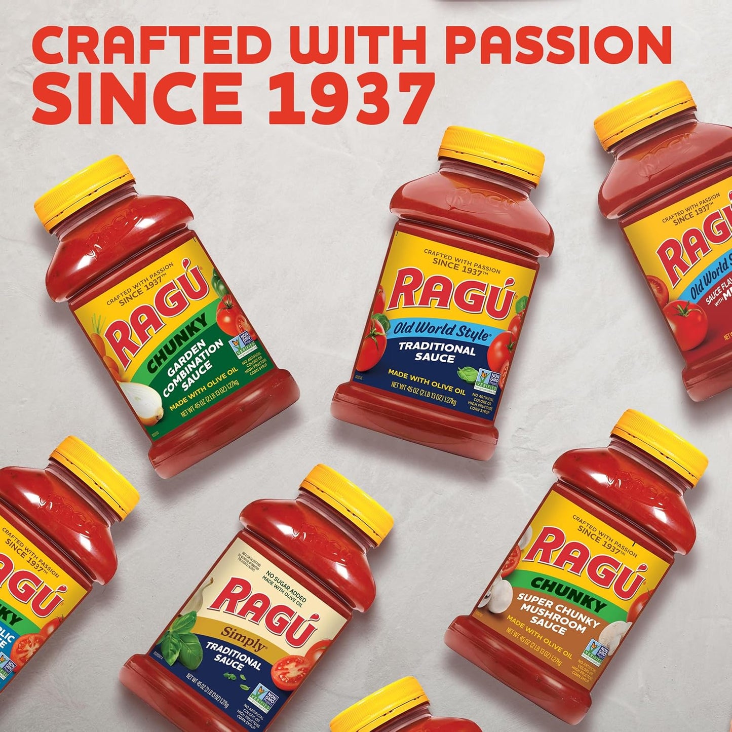 Ragu Old World Style Meat Pasta Sauce – 45 oz Old World Recipe for Mindful Family Dinners