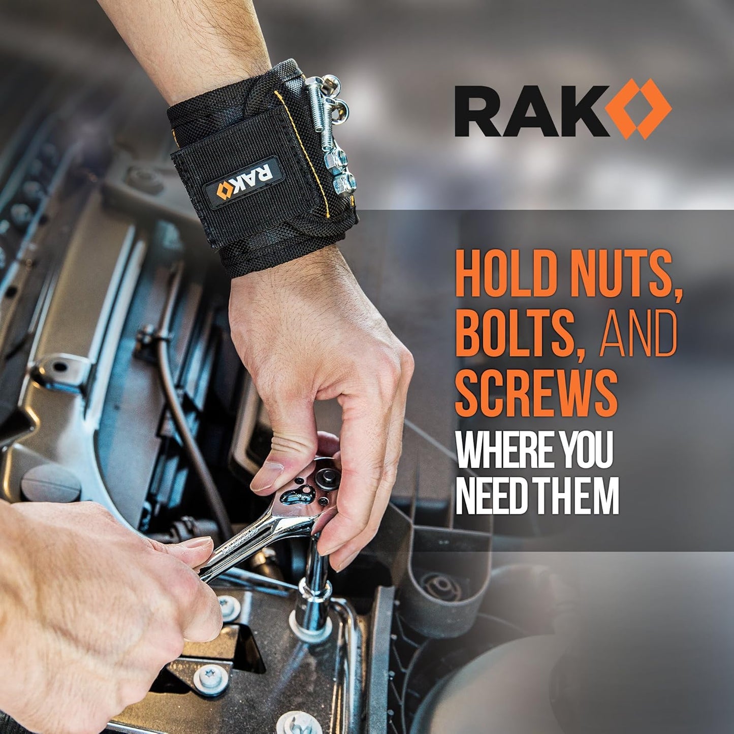 RAK Magnetic Wristband – Drop-Proof Battery Replacement Helper, Secure Magnetic Wrist Strap
