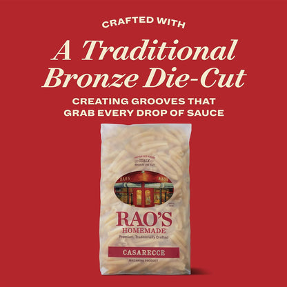 Rao's Homemade Casarecce Dry Pasta, 16oz Slow-Dried and Bronze Die Cut, a Pure Italian Ingredient for Clean-Eating Home Kitchens