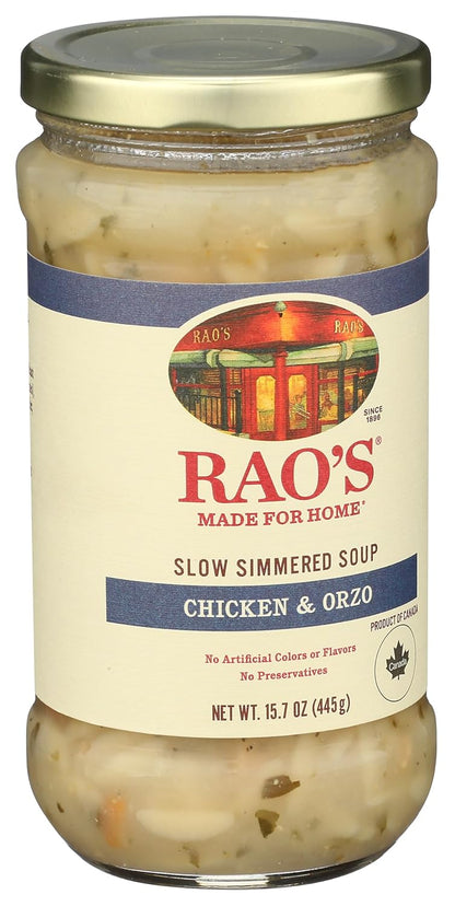 Rao's Made for Home Chicken Orzo Soup – Comforting Get-Well or Holiday Gift for Mom, Warm and Ready in Minutes