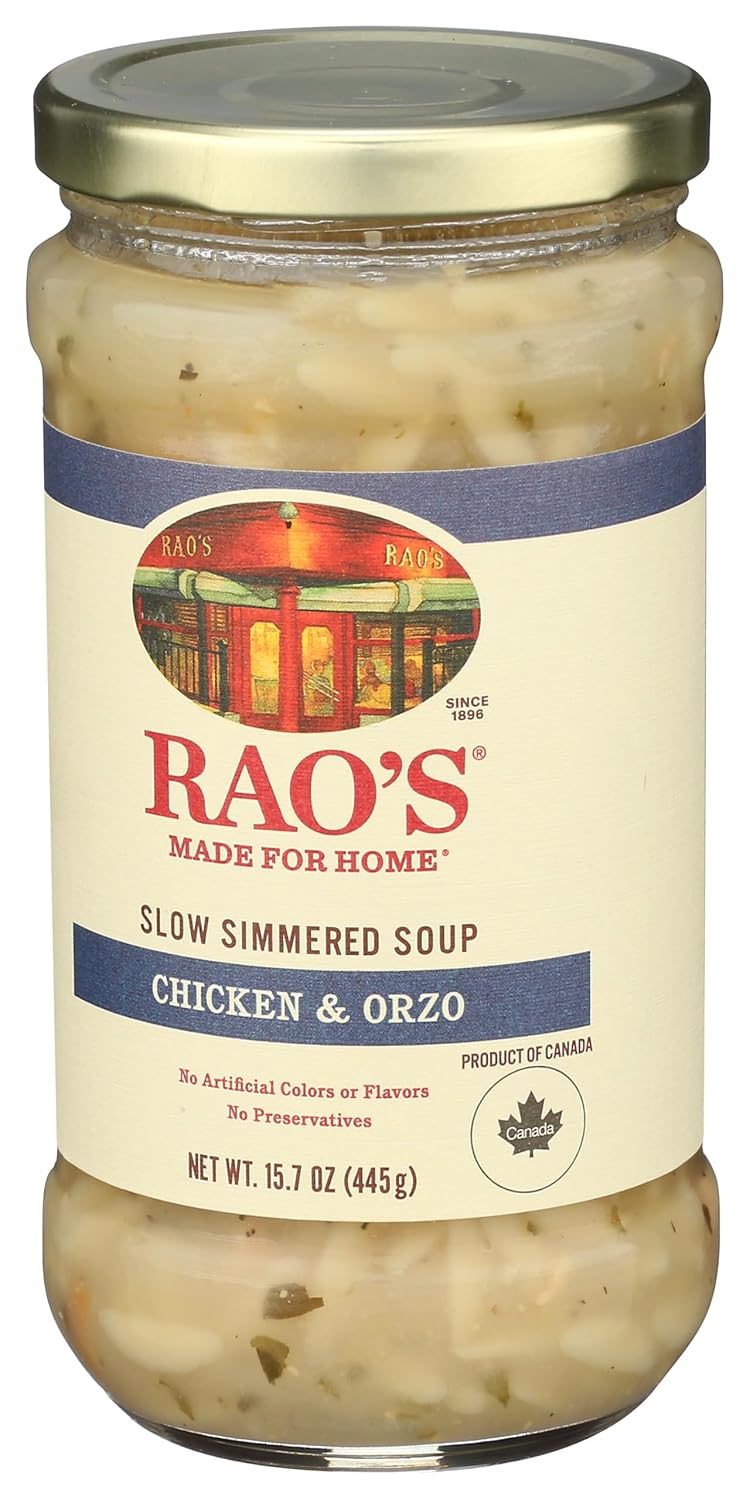 Rao's Made for Home Chicken Orzo Soup – Comforting Get-Well or Holiday Gift for Mom, Warm and Ready in Minutes