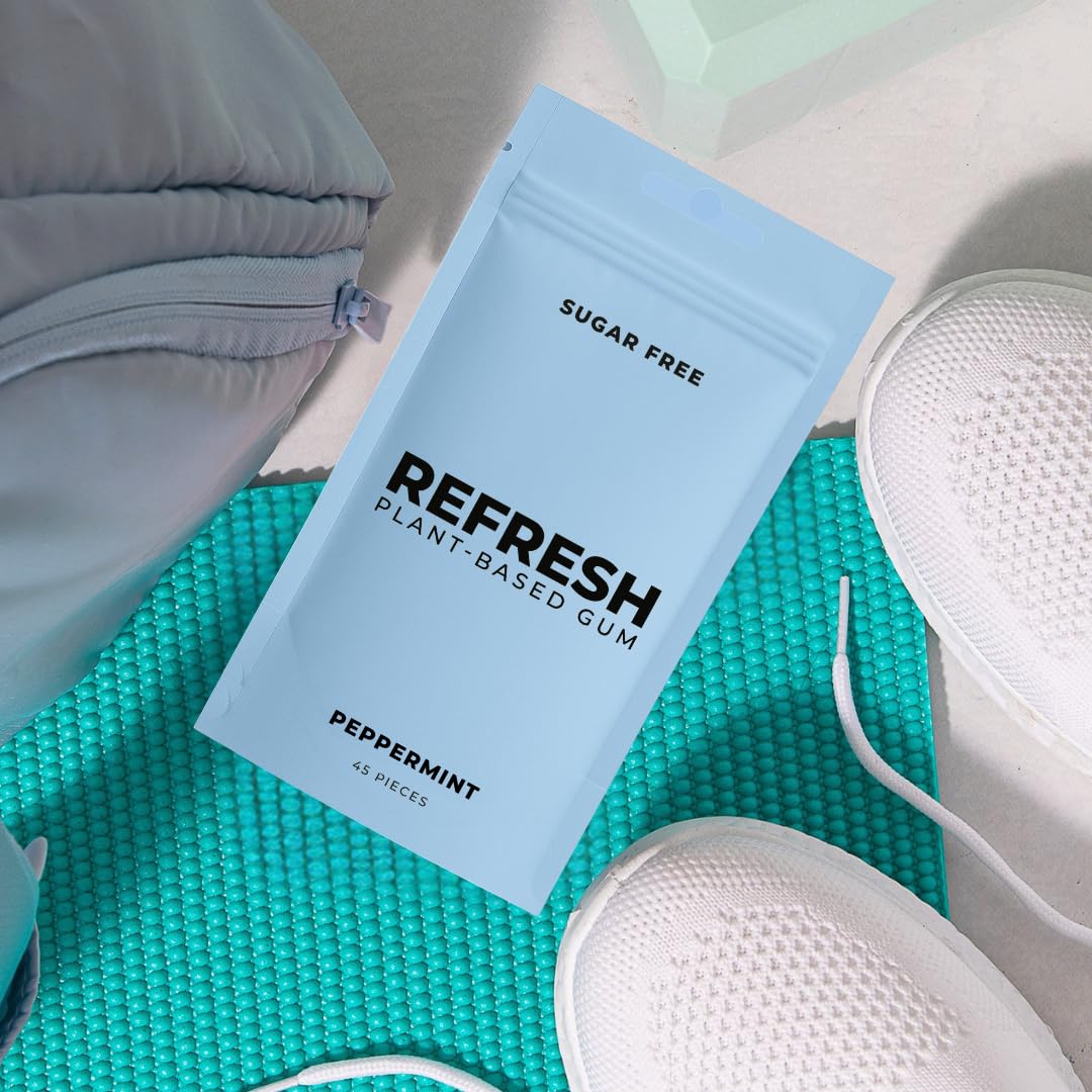 Refresh Gum Raspberry – Afternoon Craving Fix for Busy Professionals, Plant-Based Non-GMO Gum