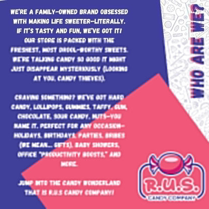 RUS Candy Company Peach Ring Gummies 2-Pack 8 oz Bags – Mess-Free Picnic and Park Snack for On-the-Go Families