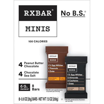 RXBAR Minis Protein Bars – Clean Ingredient Snack for Balanced Lifestyle Goals, Soft Baked Mini Format