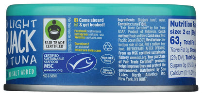 Sea Tales No Salt Added Tuna in Water – Quick Protein Boost for Weekly Meal Prep Containers