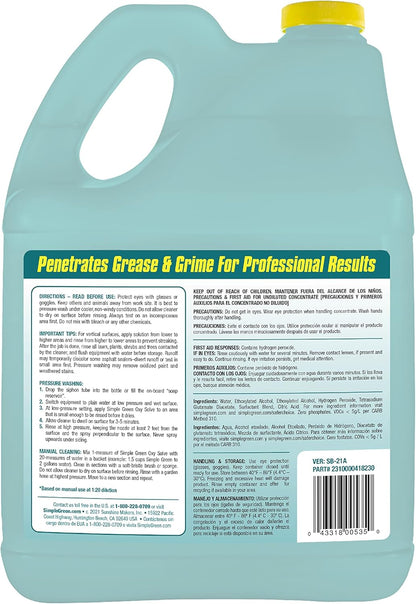 Simple Green Oxy Solve Pressure Washer Soap – 1 Gal Non-Toxic Outdoor Cleaner for Kid-Friendly Yards