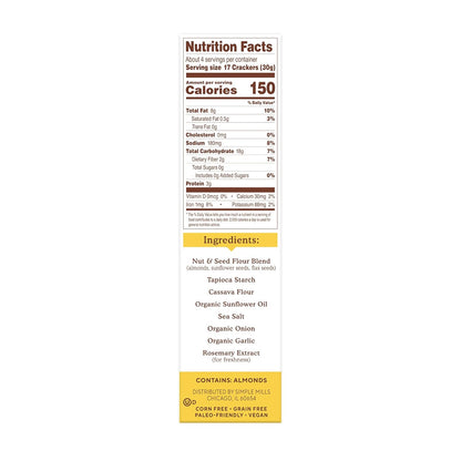Simple Mills Almond Flour Crackers – Gluten-Free School Snack for Backpack Staples