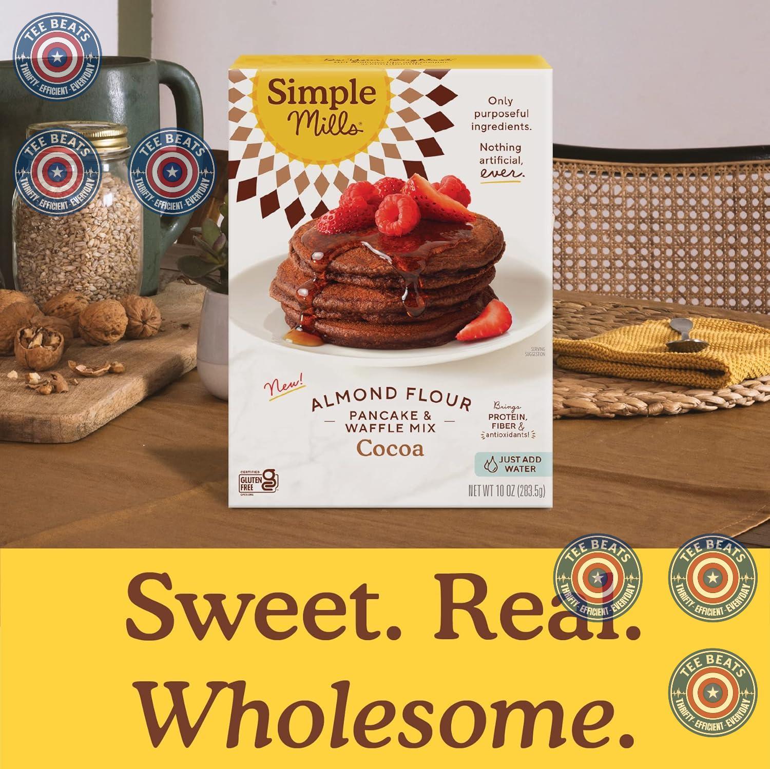 Simple Mills Chocolate Pancake Mix – Diabetic-Friendly Morning Meal for Grandparents and Grandchildren, Almond Flour