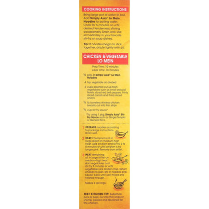 Simply Asia Lo Mein Noodles, Chinese Style – Thick Sauce-Absorbing Texture for Authentic Lo Mein at Home