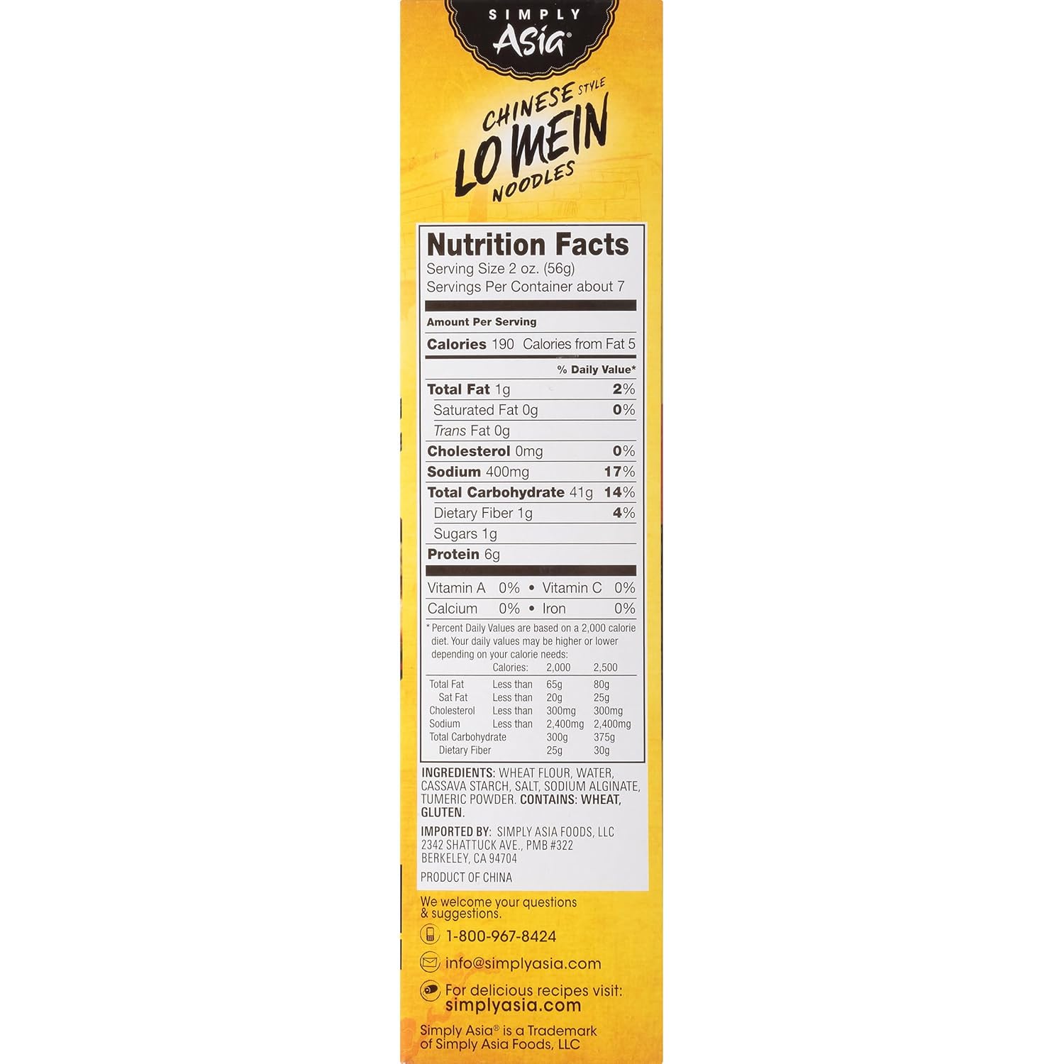 Simply Asia Lo Mein Noodles, Chinese Style – Thick Sauce-Absorbing Texture for Authentic Lo Mein at Home