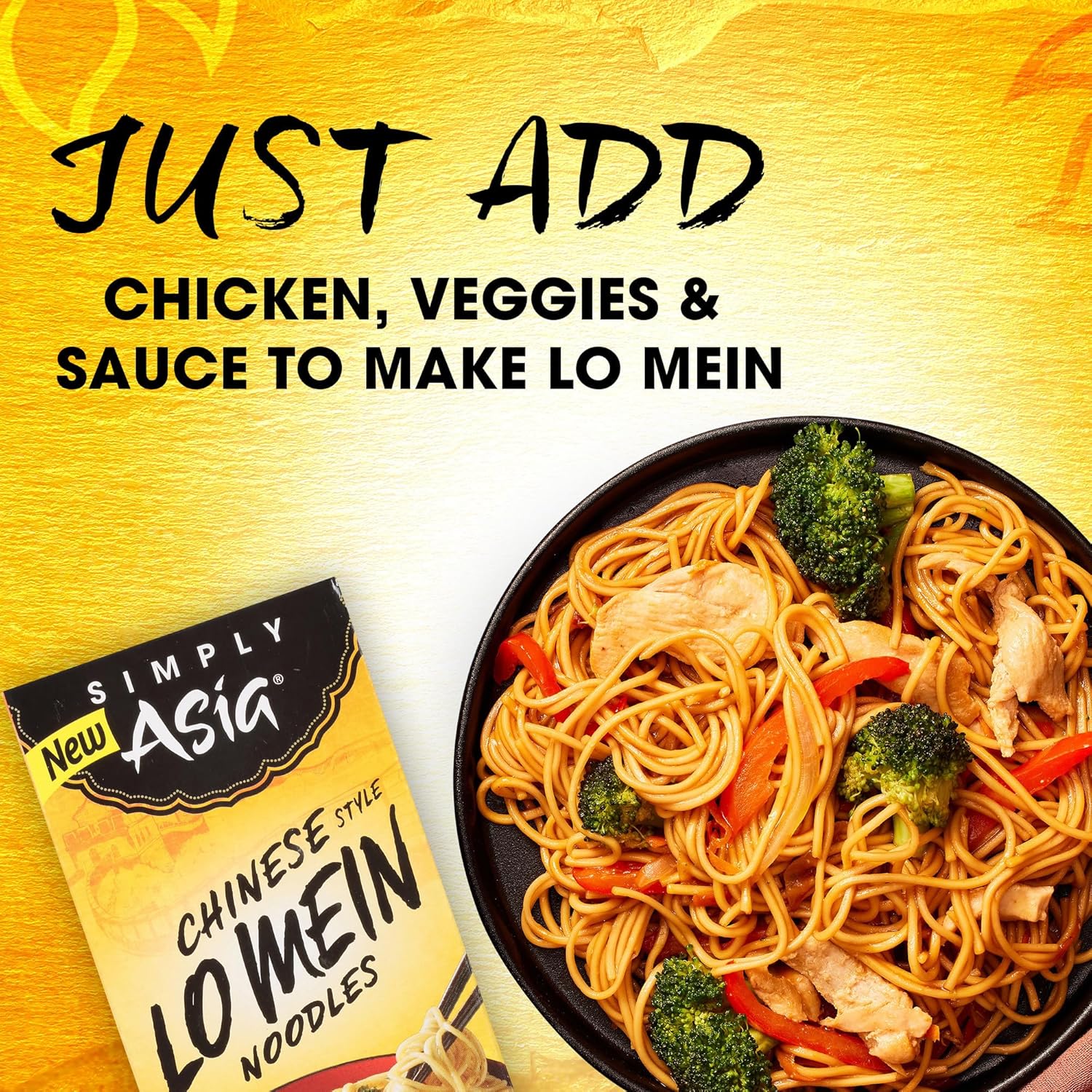 Simply Asia Lo Mein Noodles, Chinese Style – Thick Sauce-Absorbing Texture for Authentic Lo Mein at Home