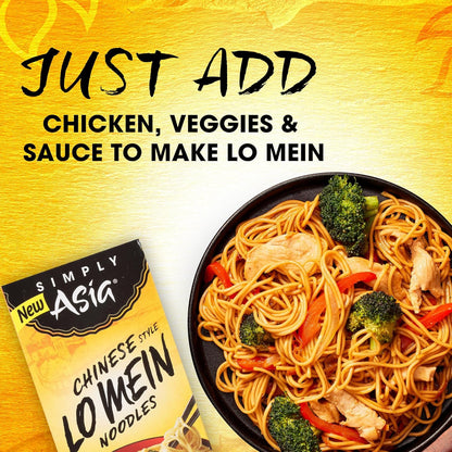 Simply Asia Lo Mein Noodles, Chinese Style – Thick Sauce-Absorbing Texture for Authentic Lo Mein at Home