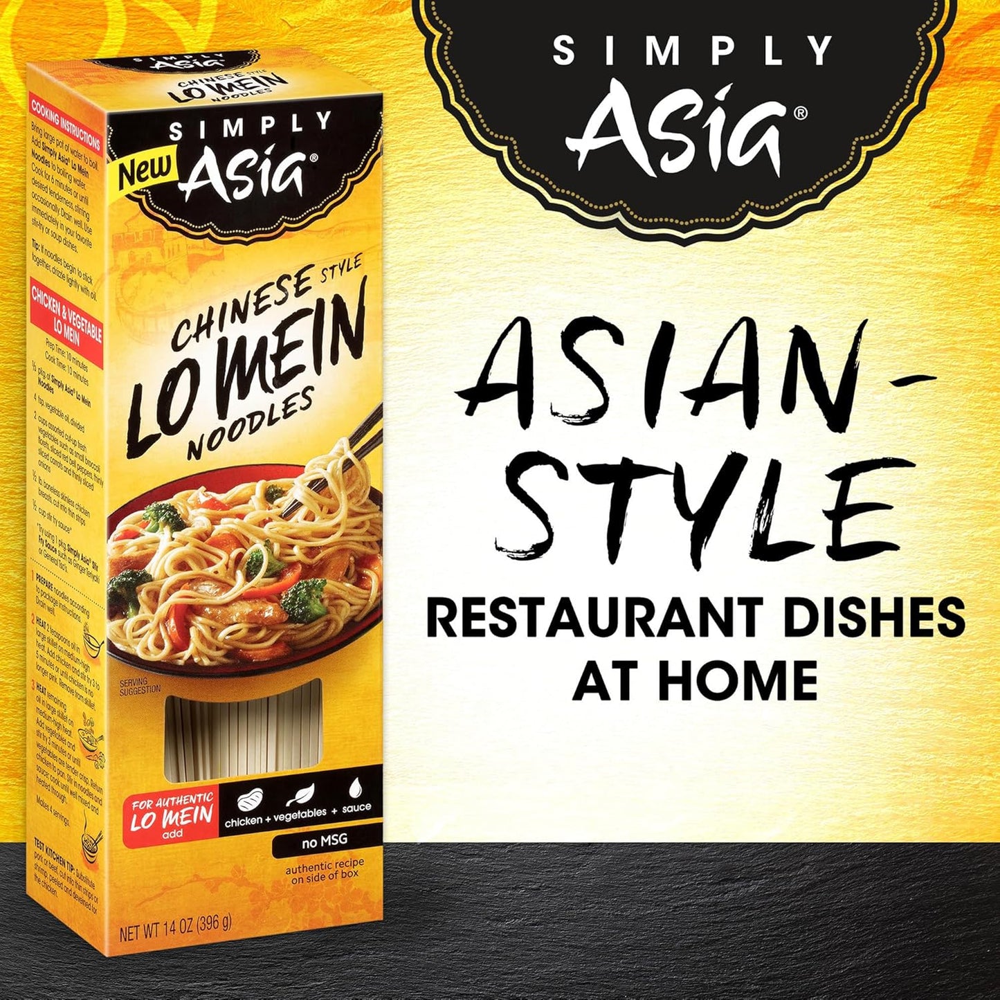 Simply Asia Lo Mein Noodles, Chinese Style – Thick Sauce-Absorbing Texture for Authentic Lo Mein at Home