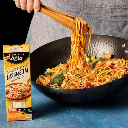 Simply Asia Lo Mein Noodles, Chinese Style – Thick Sauce-Absorbing Texture for Authentic Lo Mein at Home
