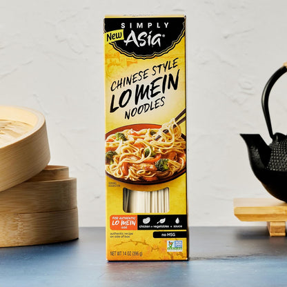 Simply Asia Lo Mein Noodles, Chinese Style – Thick Sauce-Absorbing Texture for Authentic Lo Mein at Home